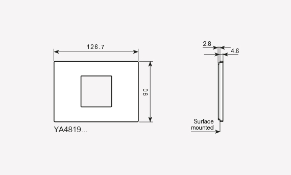 3 modules centred cover plate (code YA4819...)