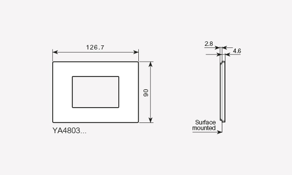 3 modules cover plate (code YA4803...)