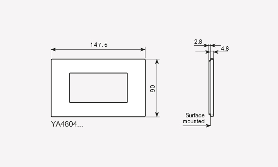 4 modules cover plate (code YA4804...)