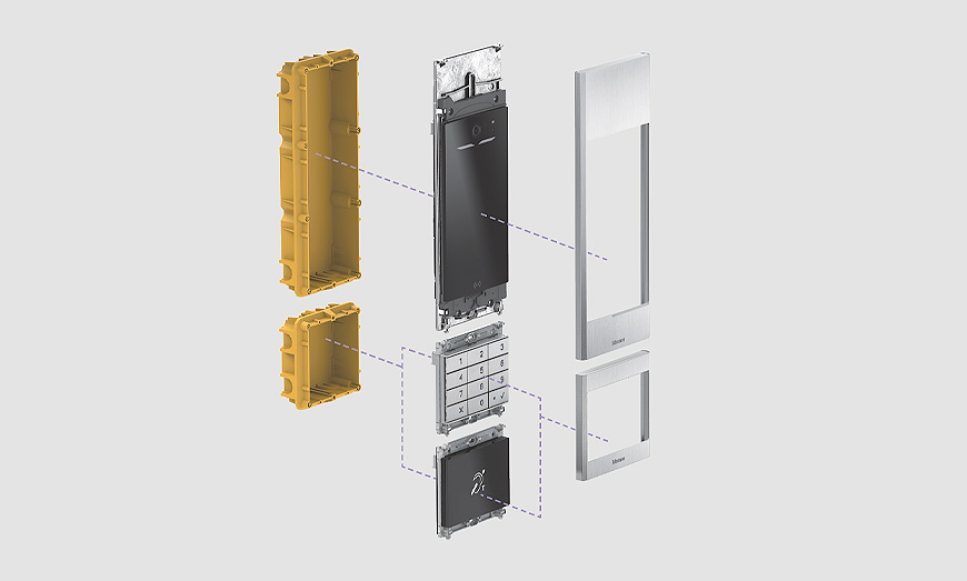 Flush-mounted installation (3+1) display module 345000 + additional module