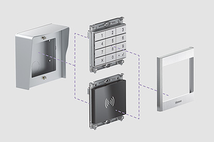 Stand alone wall-mounted installation of the accessory modules