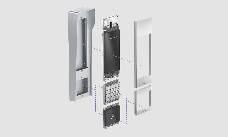 Wall-mounted installation (3+1) display module 345000 + additional module