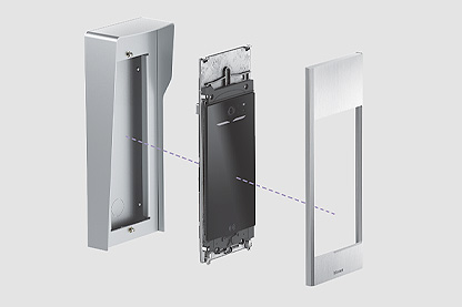 Wall-mounted installation of the display module 345000