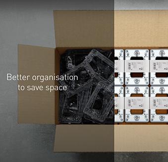 Responsible packaging: saving space with a better organisation inside the boxes